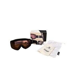 NEW Scott Factor Ski Snowboard Goggles Black White Amplifier S1 Flat Light NIB
